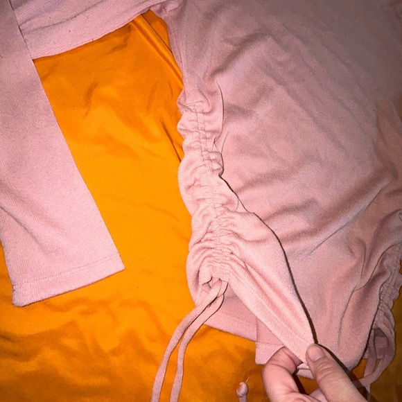 A new day size XS cinching sides long sleeve light sweater pink - Picture 3 of 5